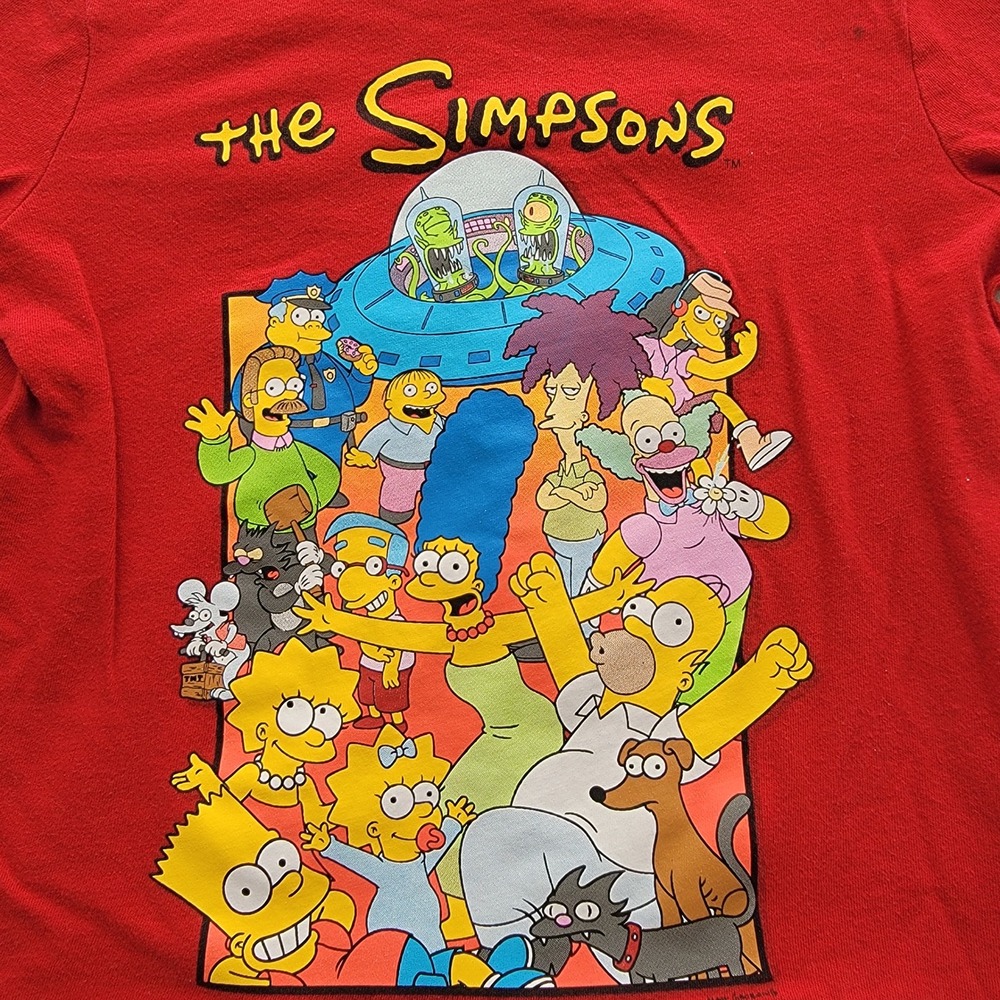 Old Navy Kids The Simpsons Graphic Long Sleeve T-Shirt Red Size XS 5 Cast Print